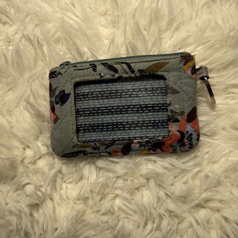Vera Bradley RFID Rosy Outlook Floral Quilted ID Tri-Fold Wallet